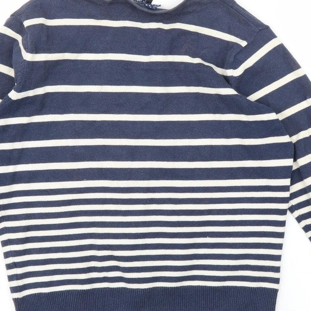 Primark Womens Blue Striped  Cardigan Jumper Size 10
