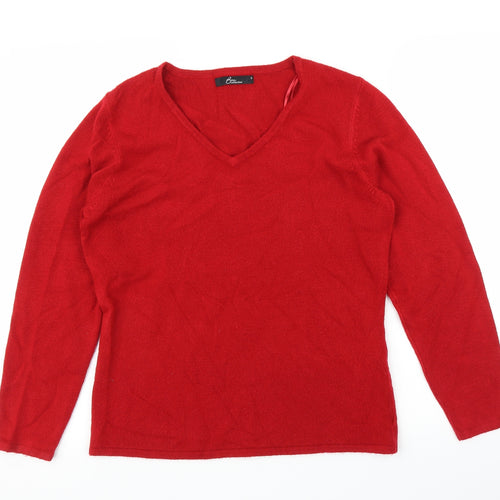 BM Womens Red   Pullover Jumper Size S