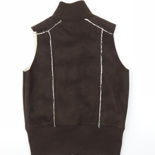 Primark Womens Brown   Full Zip Jumper Size 12  - Gilet