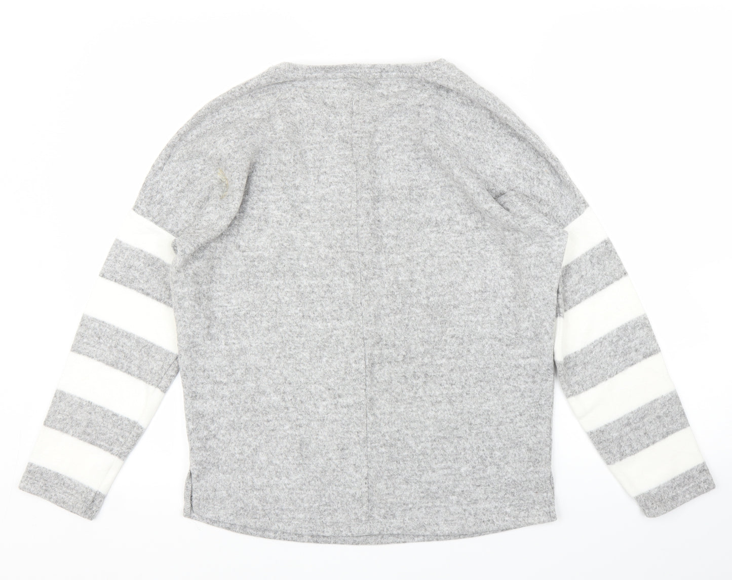 George Womens Grey Striped  Pullover Jumper Size S