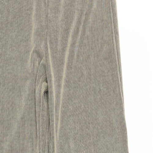 Nasty Gal Womens Beige Striped  Trousers  Size 10 L28 in