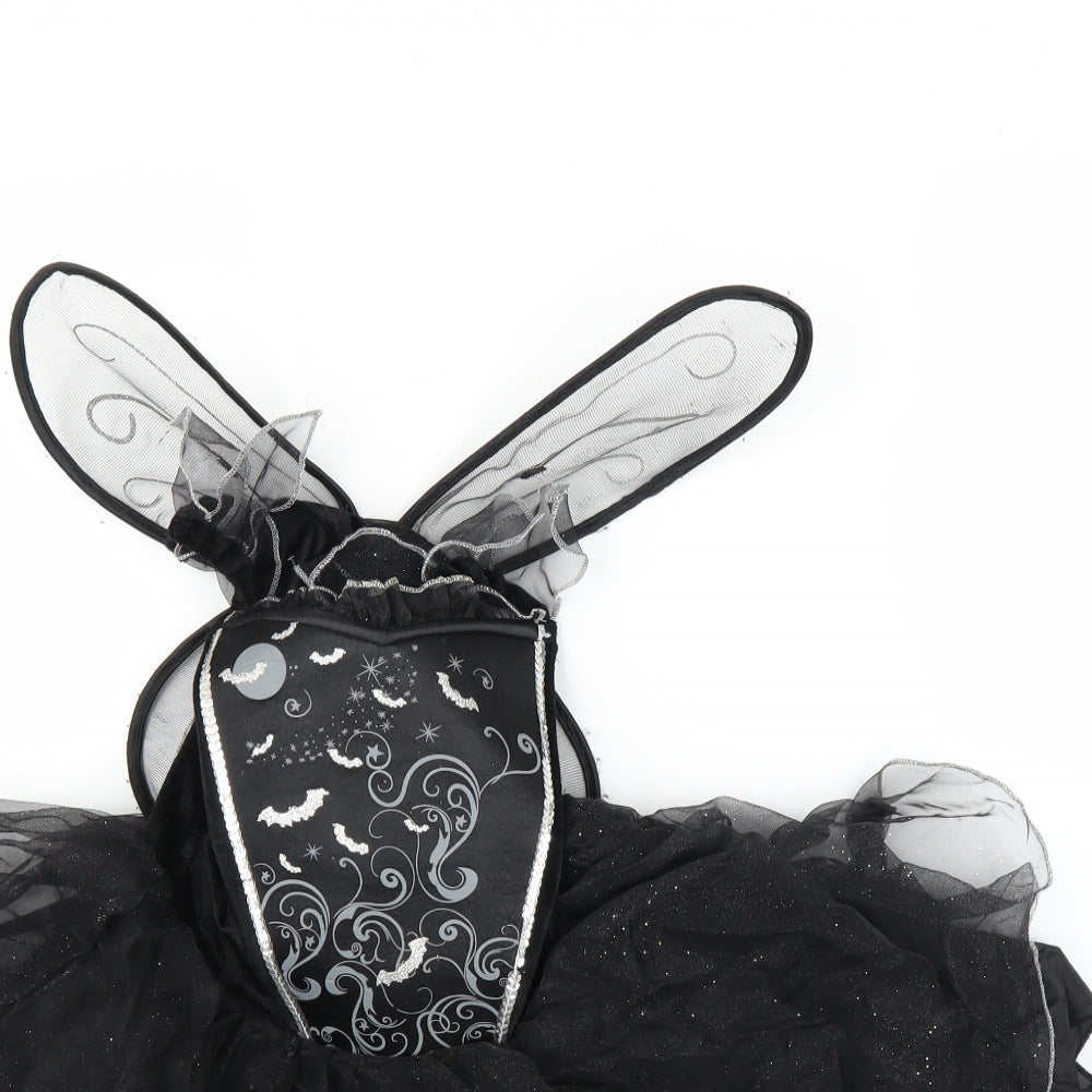 George Girls Black   Tutu Dress  Size 3-4 Years  - Fancy Dress, Bat