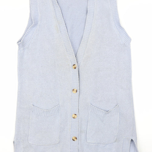 HONEY Womens Blue   Cardigan Jumper Size L