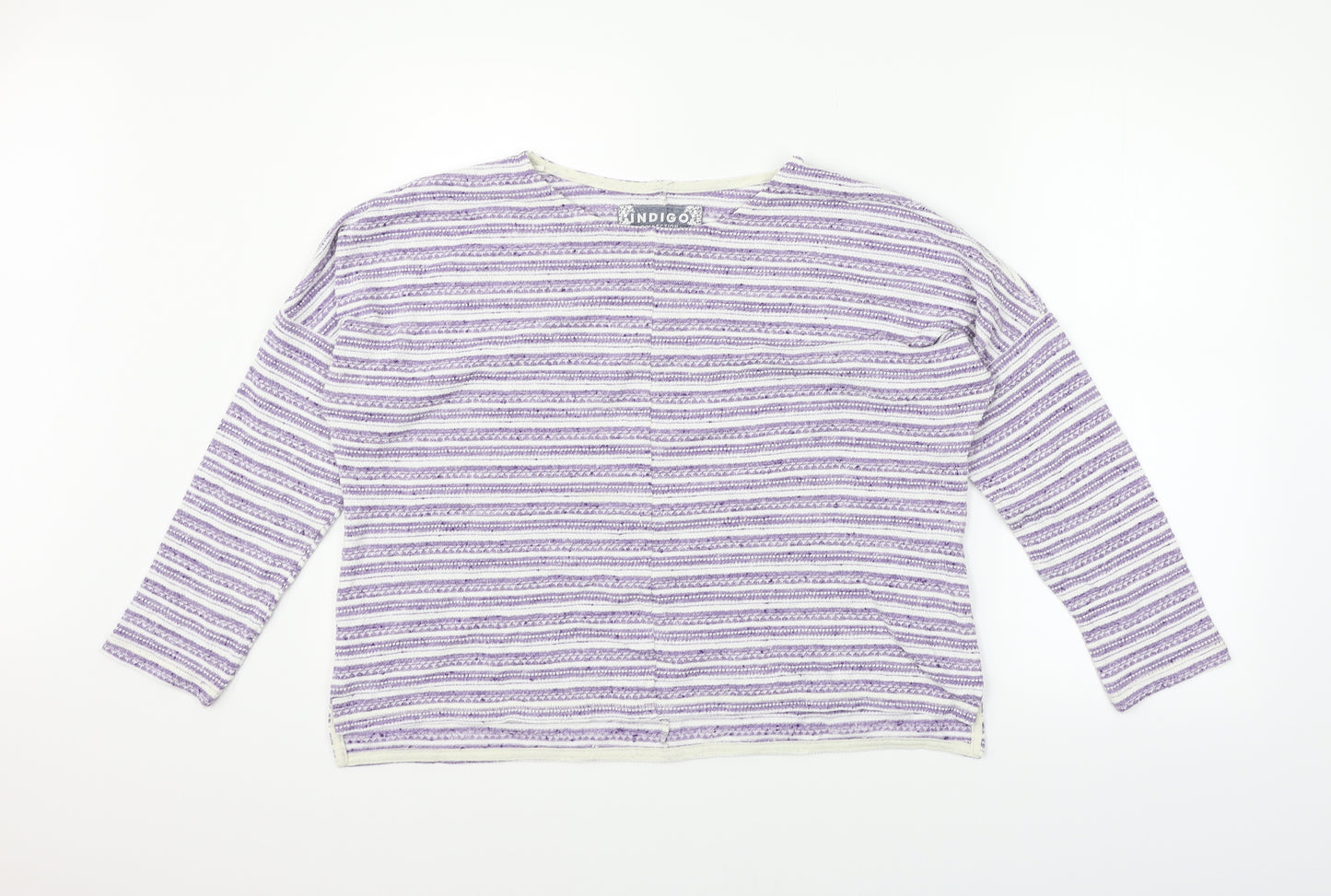 Marks and Spencer Womens Purple Striped  Pullover Jumper Size 12