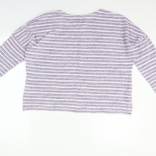 Marks and Spencer Womens Purple Striped  Pullover Jumper Size 12