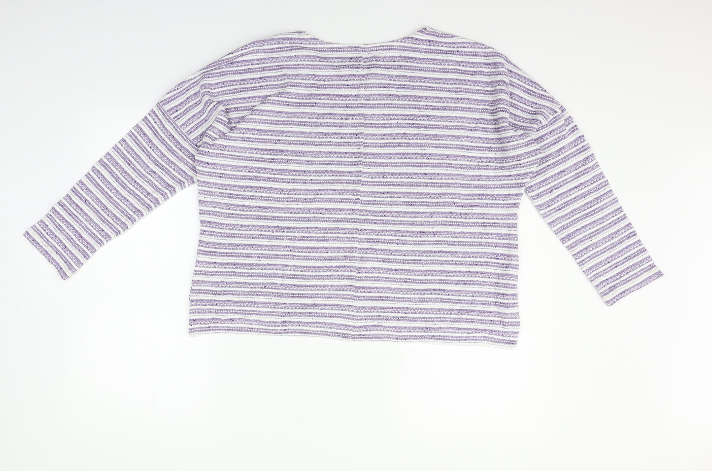 Marks and Spencer Womens Purple Striped  Pullover Jumper Size 12