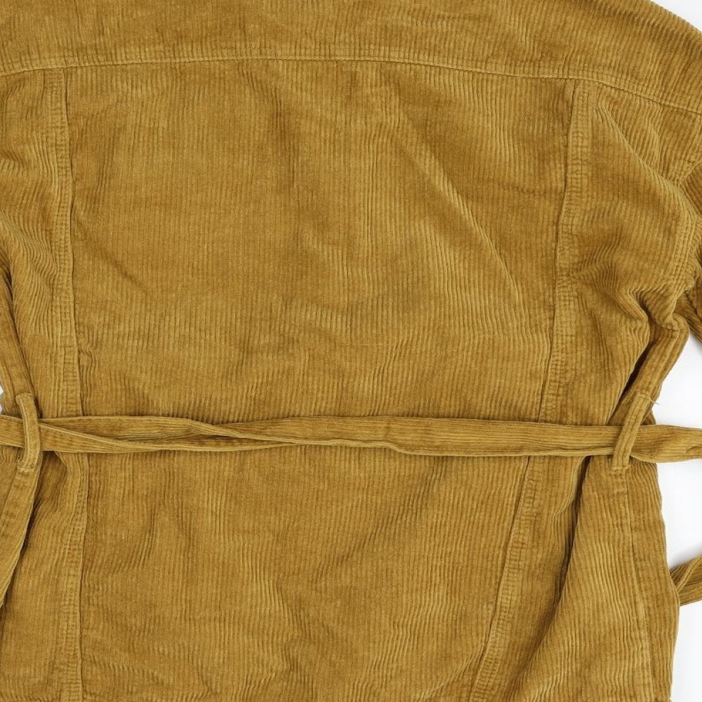 DENIM STORIES Womens Yellow   Jacket Coat Size L  - BELTED