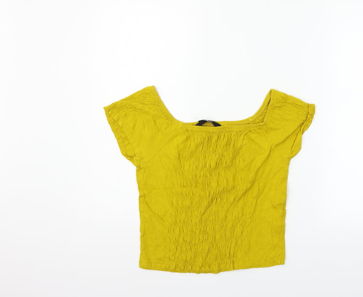 New Look Girls Yellow Basic Blouse Size 14-15 Years