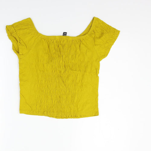 New Look Girls Yellow   Basic Blouse Size 14-15 Years