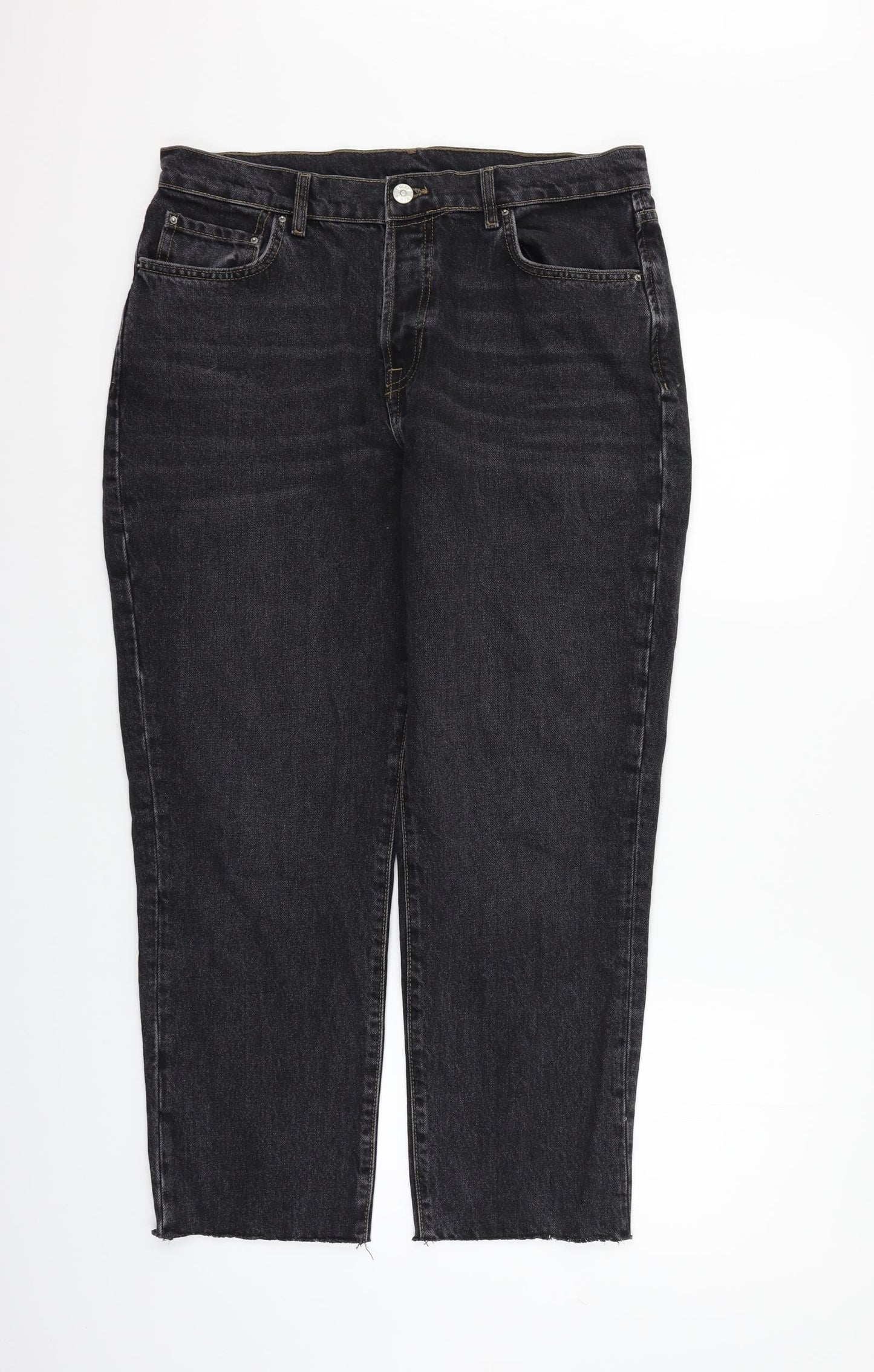 Very Womens Black   Straight Jeans Size 14 L25 in