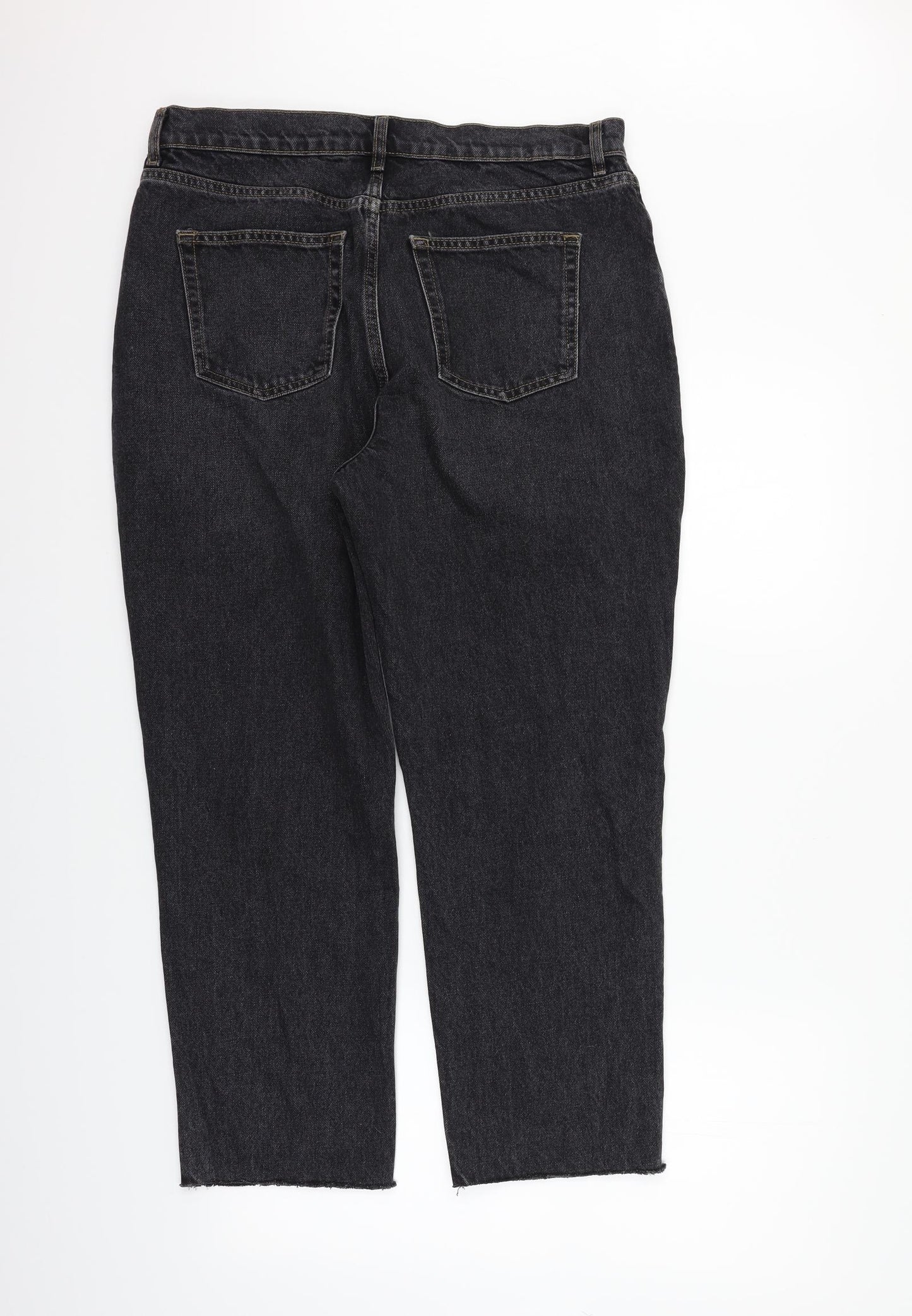Very Womens Black   Straight Jeans Size 14 L25 in