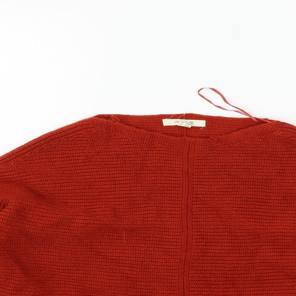 White Stuff Womens Orange   Pullover Jumper Size 8