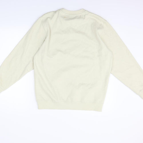 Active Womens Beige Houndstooth  Pullover Jumper Size S