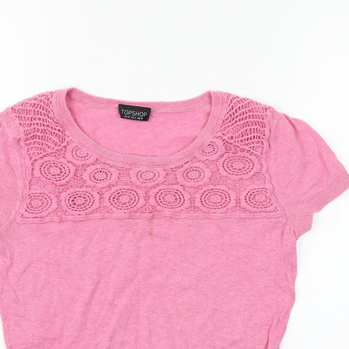 Topshop Womens Pink   Pullover Jumper Size 10