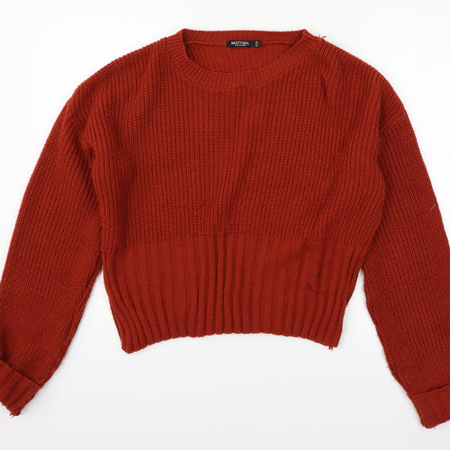 Nasty Gal  Womens Orange   Pullover Jumper Size M  - washable mark on bottom
