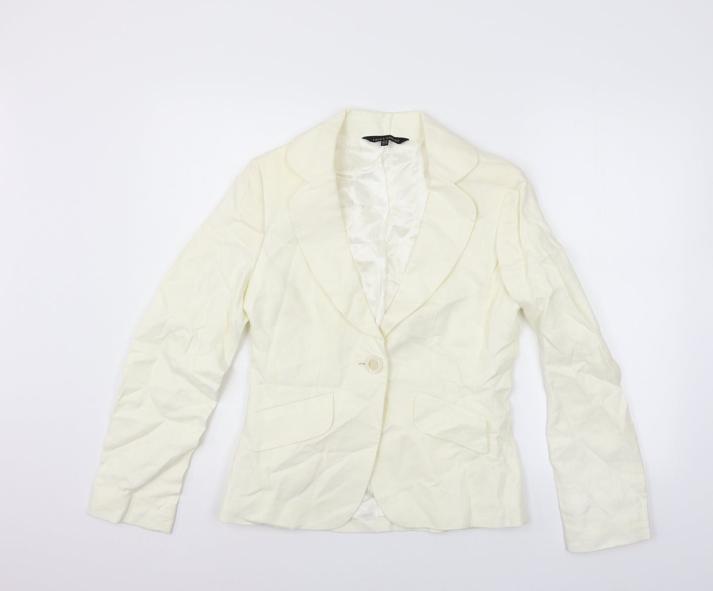 Laura Ashley Womens White   Jacket Blazer Size 10