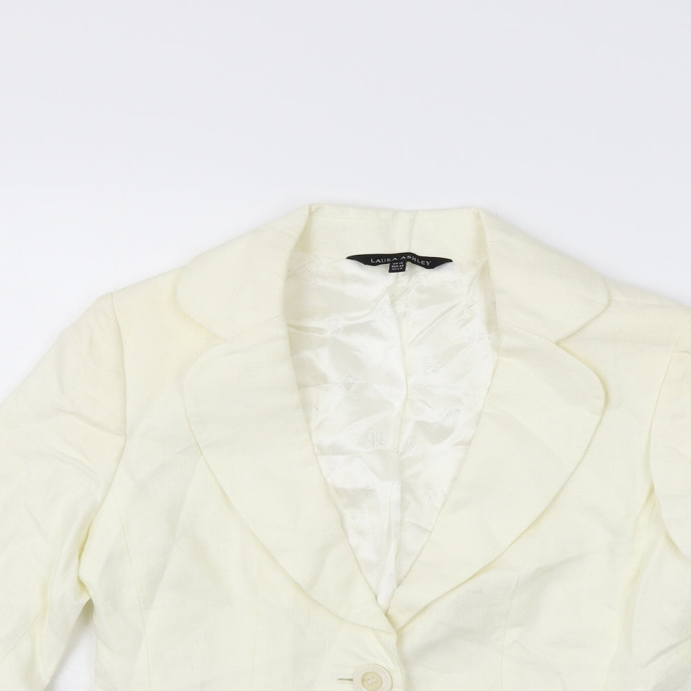 Laura Ashley Womens White   Jacket Blazer Size 10