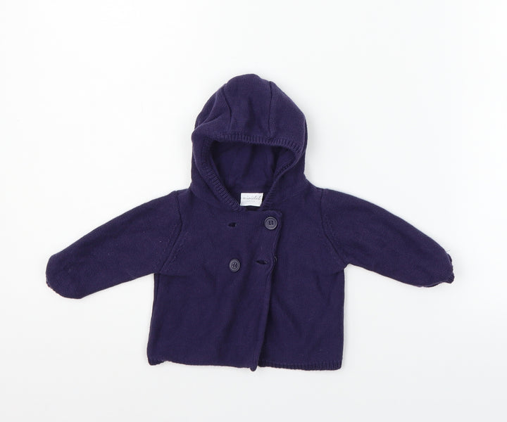 Mini Club Girls Blue   Cardigan Jumper Size 0-3 Months