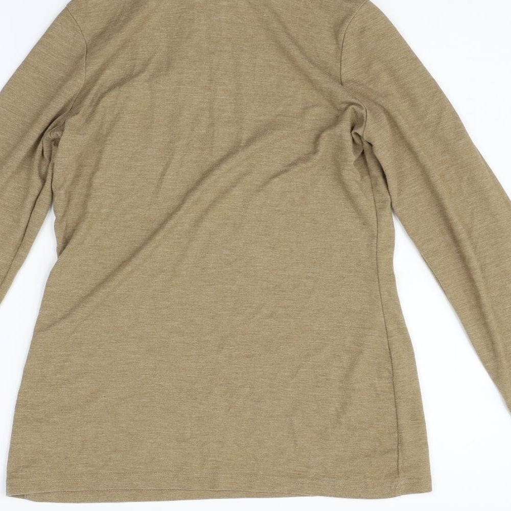 Warehouse Womens Beige   Basic T-Shirt Size 10