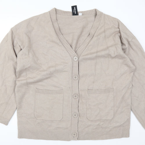 COLLUSION Womens Beige   Cardigan Jumper Size 10