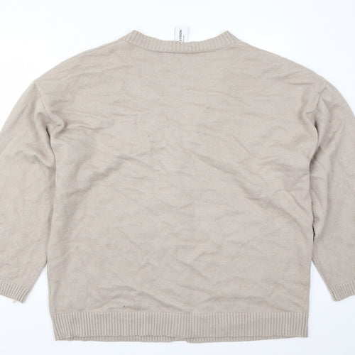 COLLUSION Womens Beige   Cardigan Jumper Size 10