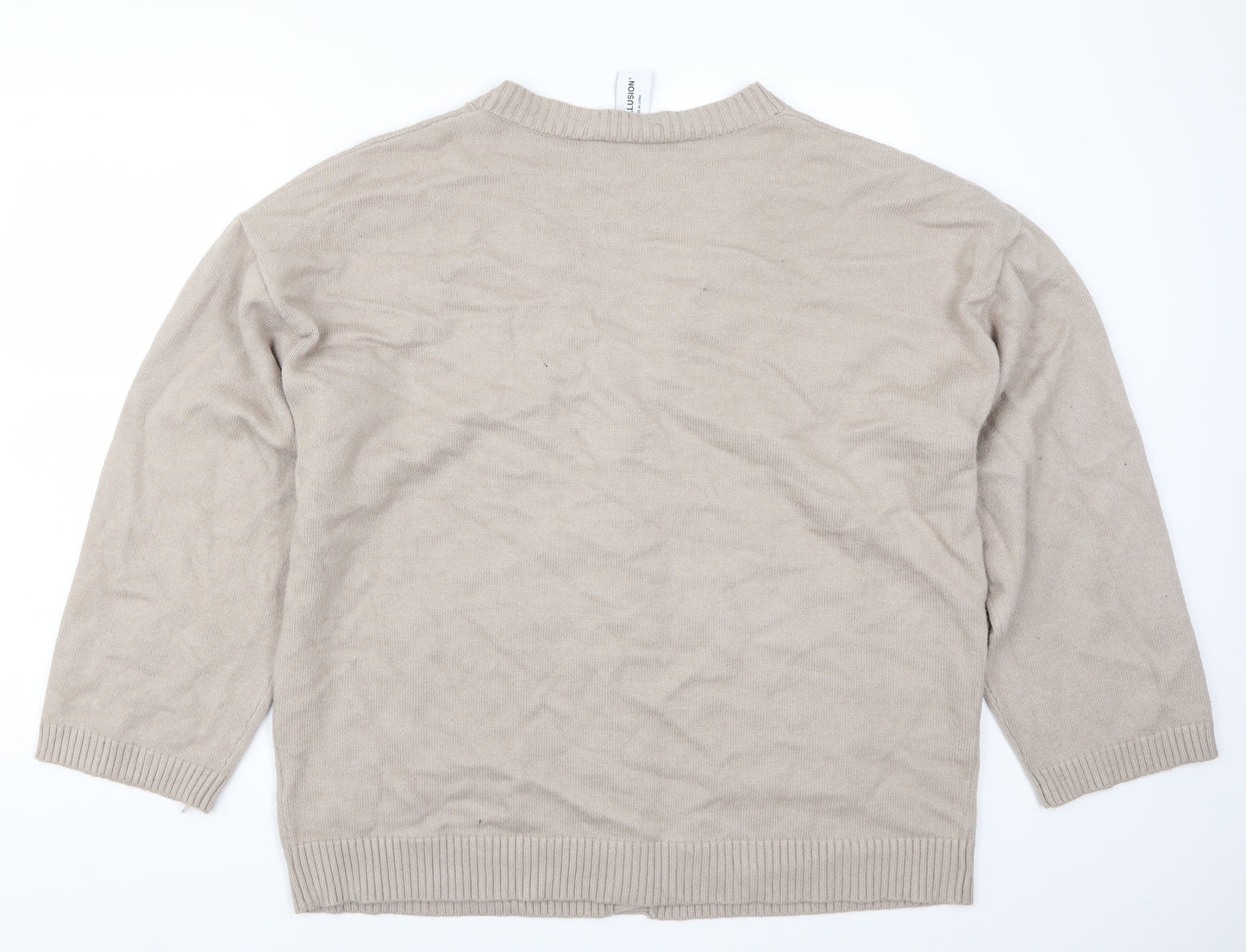 COLLUSION Womens Beige   Cardigan Jumper Size 10