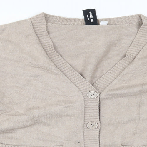 COLLUSION Womens Beige   Cardigan Jumper Size 10