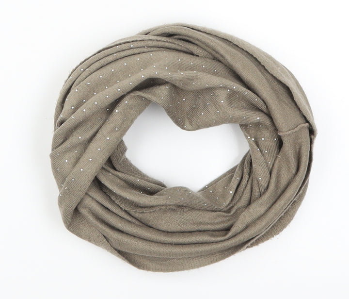 Preworn Womens Brown Polka Dot Scarf - Snood