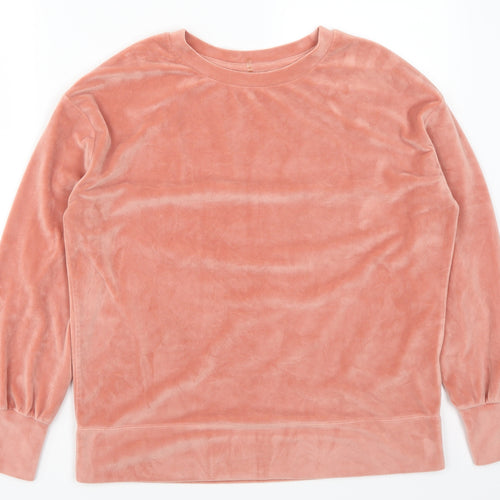 George Womens Pink Solid  Top Pyjama Top Size 8