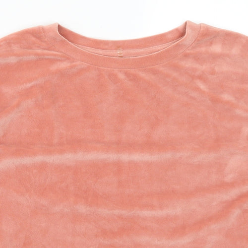 George Womens Pink Solid  Top Pyjama Top Size 8