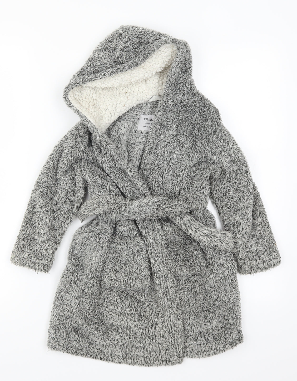 Primark Boys Grey Solid   Robe Size 4-5 Years