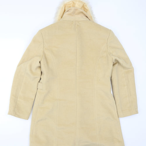 Feivan Womens Beige   Pea Coat Coat Size 14