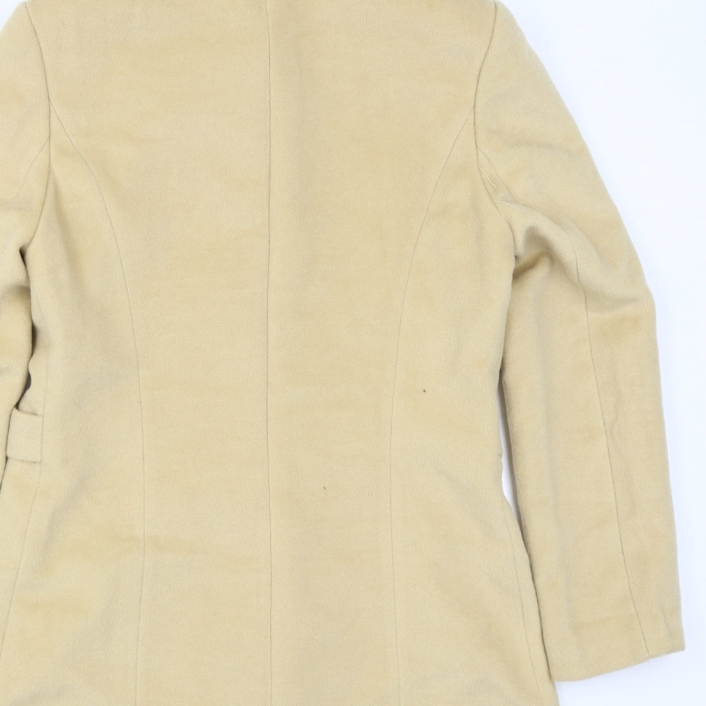 Feivan Womens Beige   Pea Coat Coat Size 14