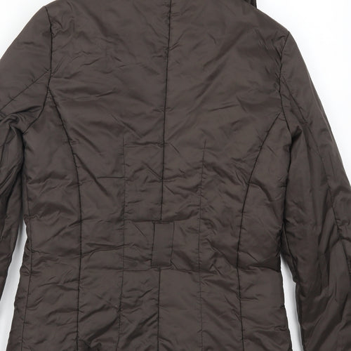 New Look Womens Brown   Quilted Coat Size 10