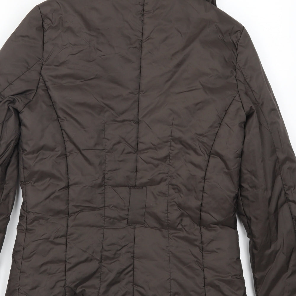 New Look Womens Brown   Quilted Coat Size 10