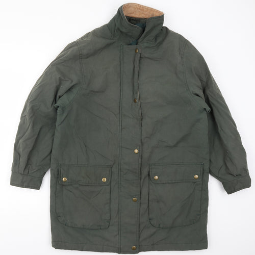 Classics Womens Green   Overcoat Coat Size 14