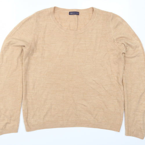 Marks and Spencer Womens Beige   Pullover Jumper Size 12