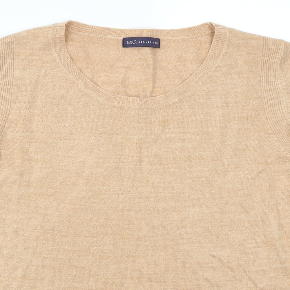 Marks and Spencer Womens Beige   Pullover Jumper Size 12