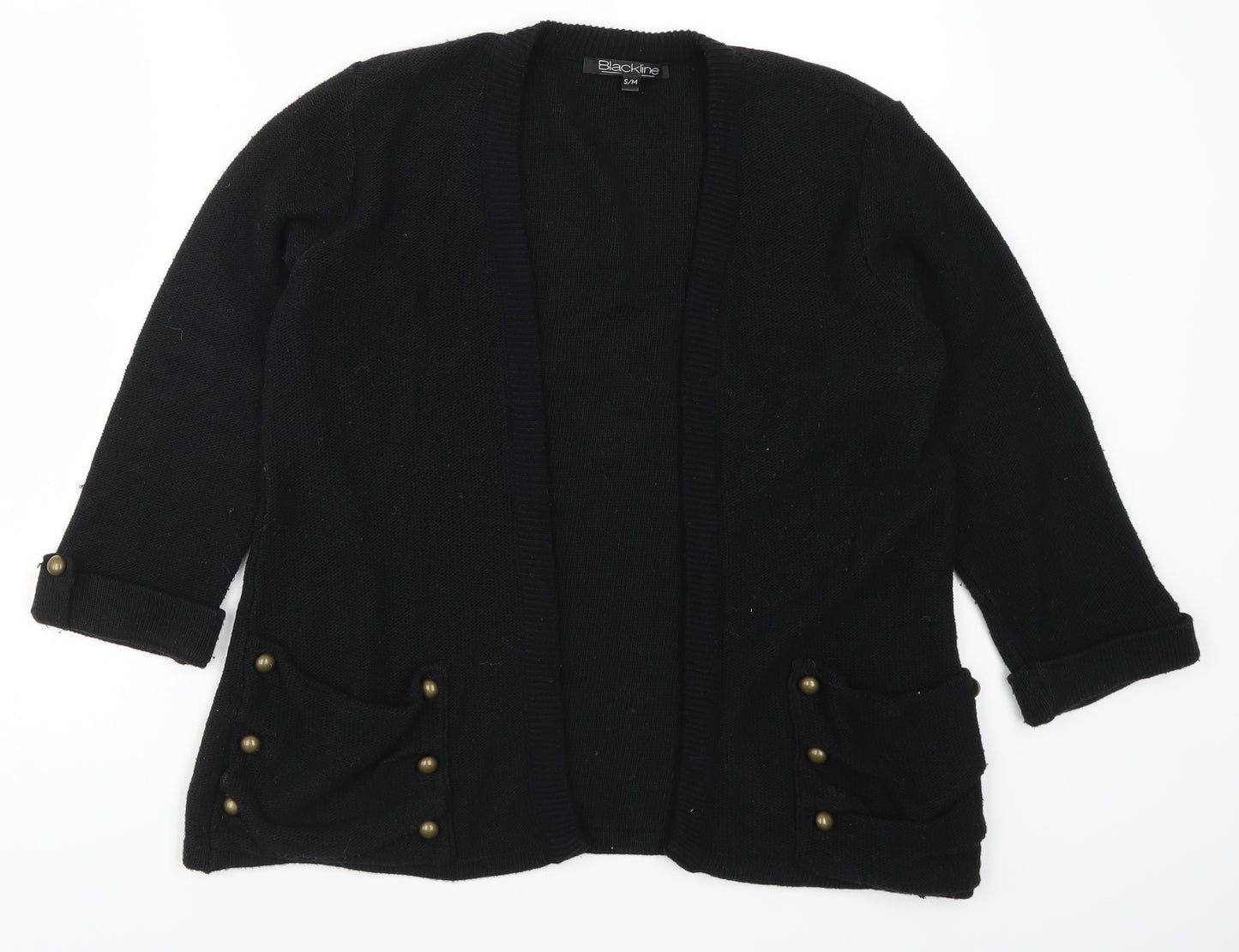 Blackline Womens Black   Cardigan Jumper Size S