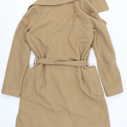 Definitions Womens Beige   Overcoat Coat Size 10