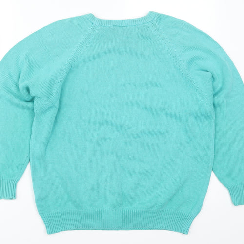 Casual Club Womens Blue   Pullover Jumper Size M