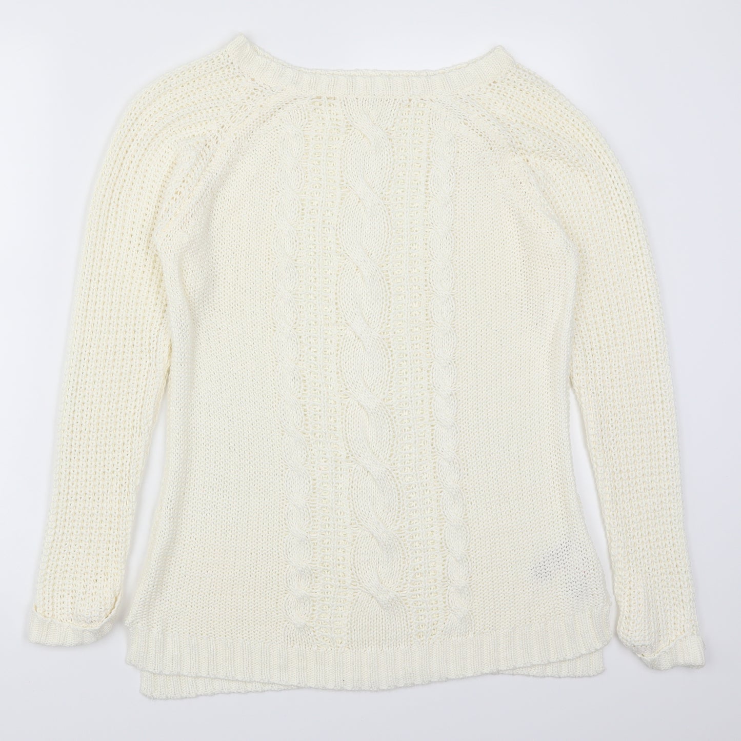 Peacocks Womens Ivory  Knit Pullover Jumper Size 12