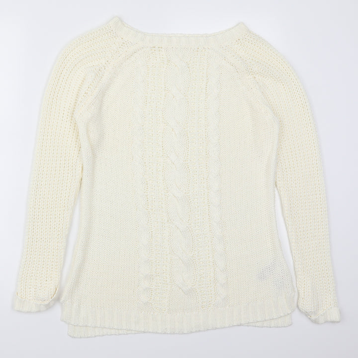 Peacocks Womens Ivory  Knit Pullover Jumper Size 12