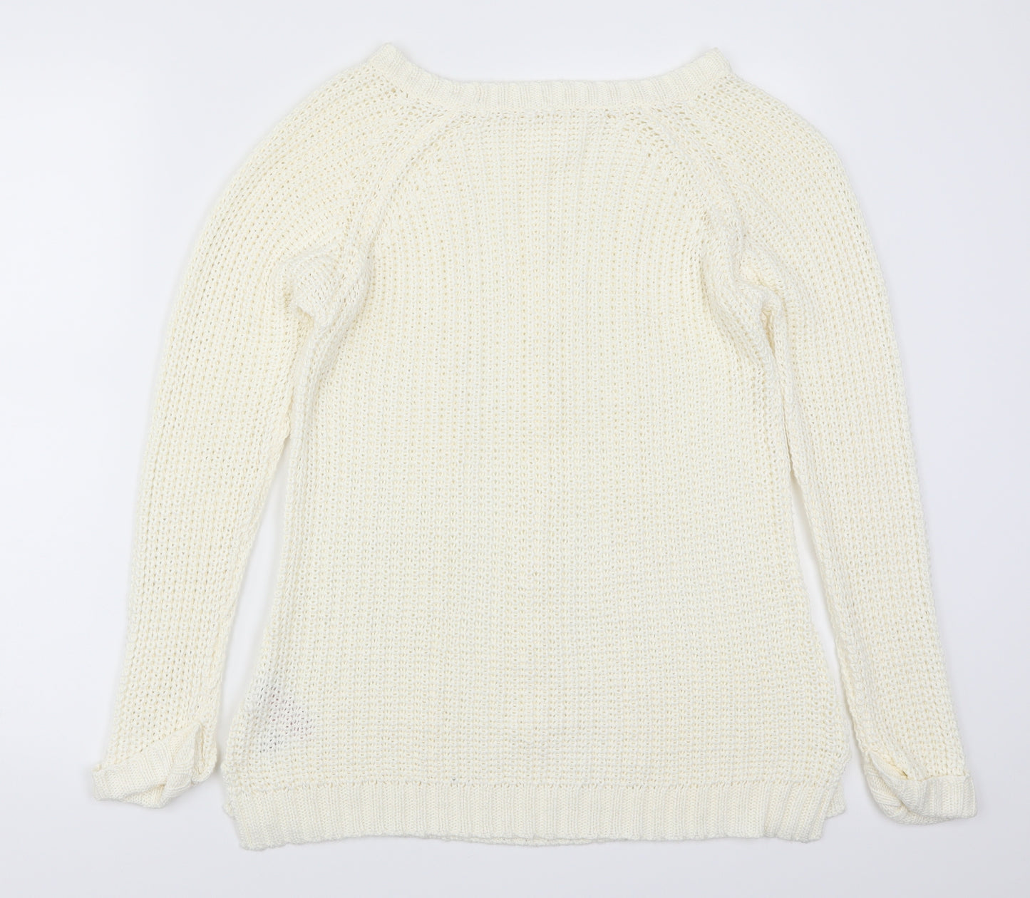 Peacocks Womens Ivory  Knit Pullover Jumper Size 12