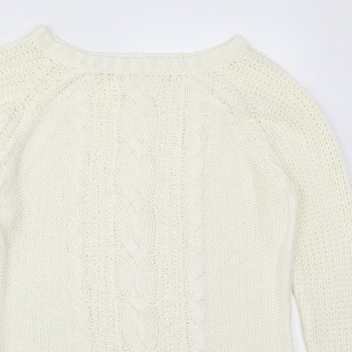 Peacocks Womens Ivory  Knit Pullover Jumper Size 12