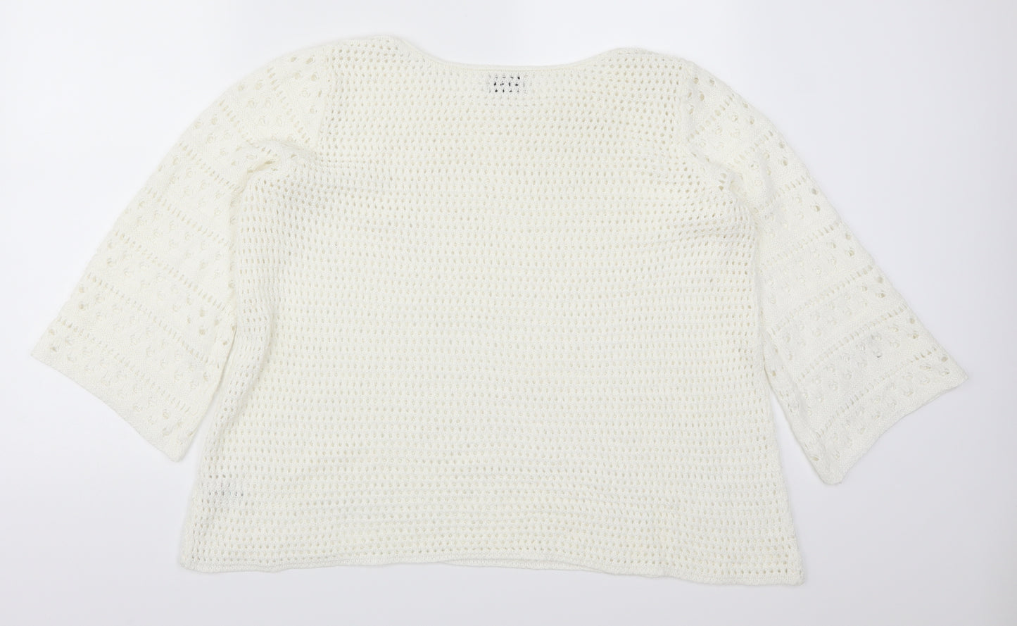 Papaya Womens White   Pullover Jumper Size L
