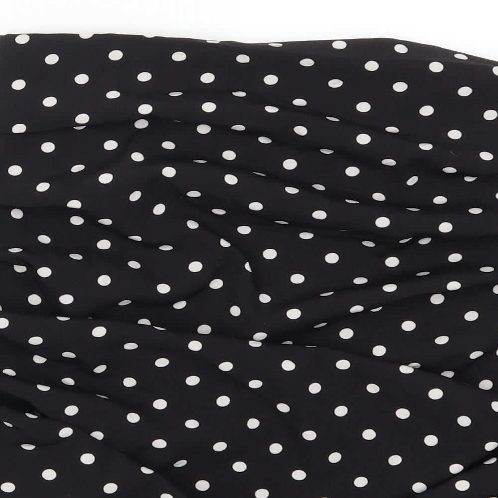 New Look Womens Black Polka Dot  Mini Skirt Size 10