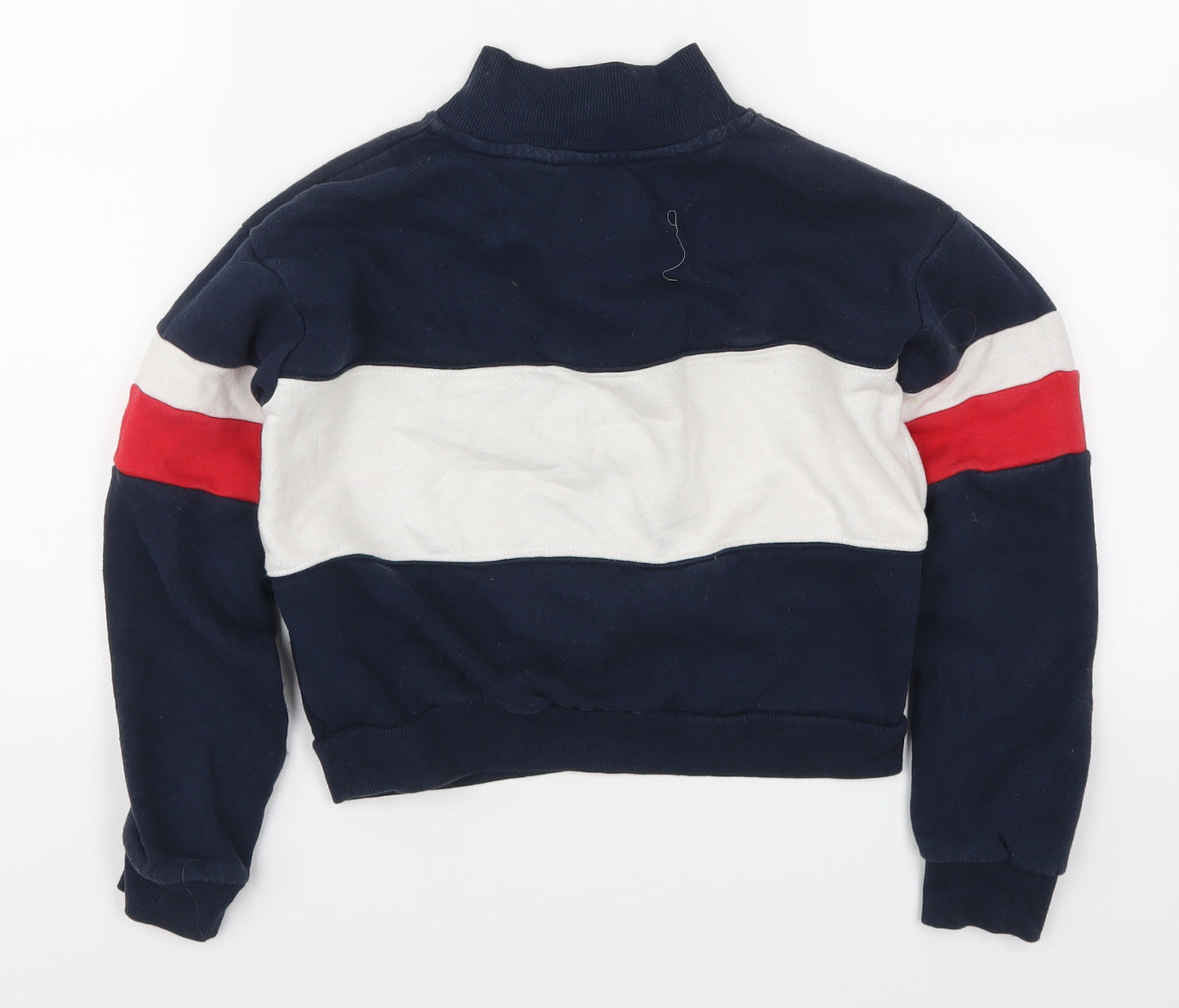 H&M Girls Blue Striped  Pullover Sweatshirt Size 9-10 Years  - Paris