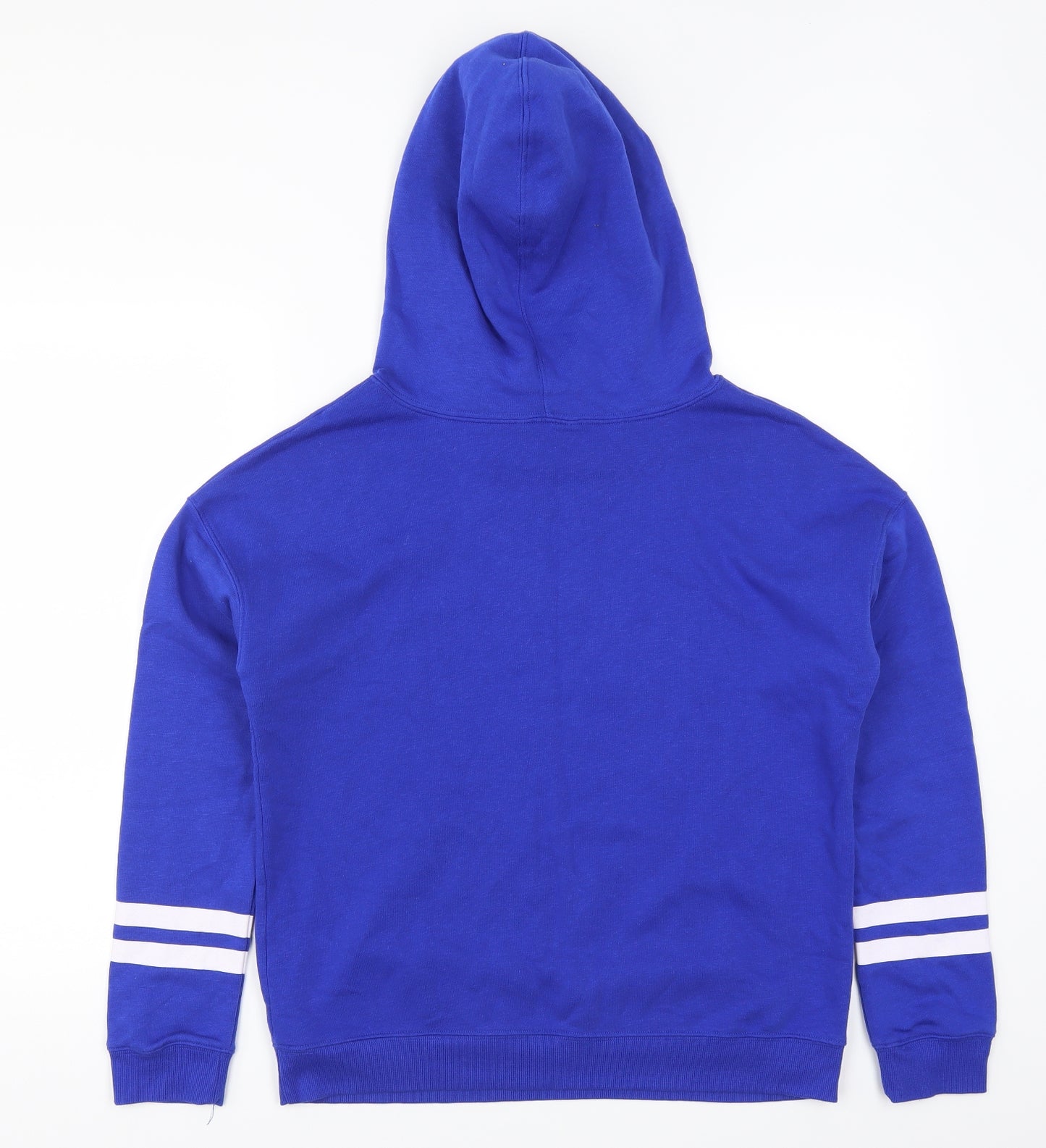 Preworn Mens Blue Striped  Pullover Hoodie Size M