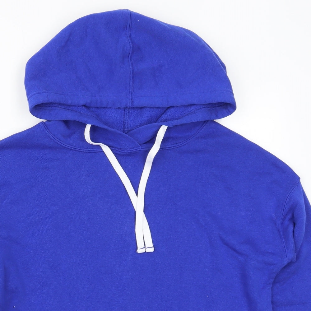Preworn Mens Blue Striped  Pullover Hoodie Size M